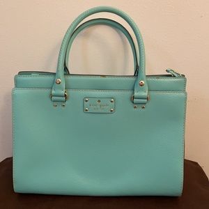 Kate Spade Medium Mint Tote Bag w CrossBody Strap